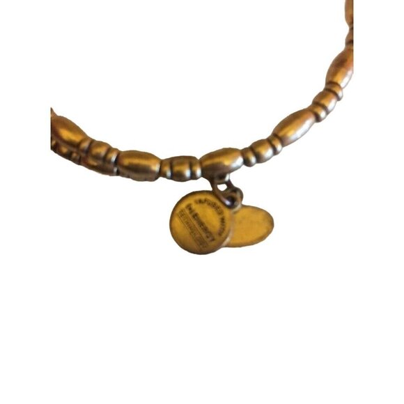 Alex and Ani Gold tone Script Love expandable Bracelet - Picture 4 of 5